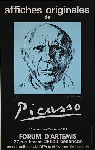 Besançon exhibition on Pablo PICASSO: Poster signed by JOBIN Bernard
