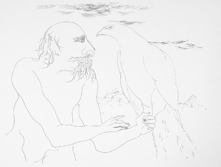 Jacques BOÉRI - Original drawing - Ink - Eagle