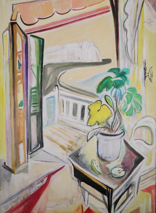 Janie Michels - Original painting - Oil - My room in Etretat