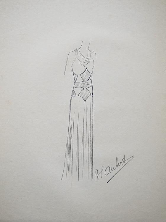 VIONNET Workshop - Original drawing - Pencil - Dress 81