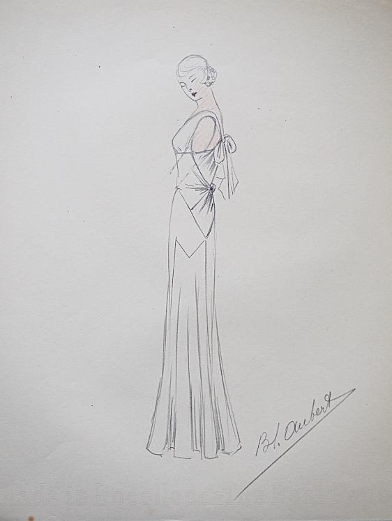 VIONNET Workshop - Original drawing - Pencil - Top tied in the back 97