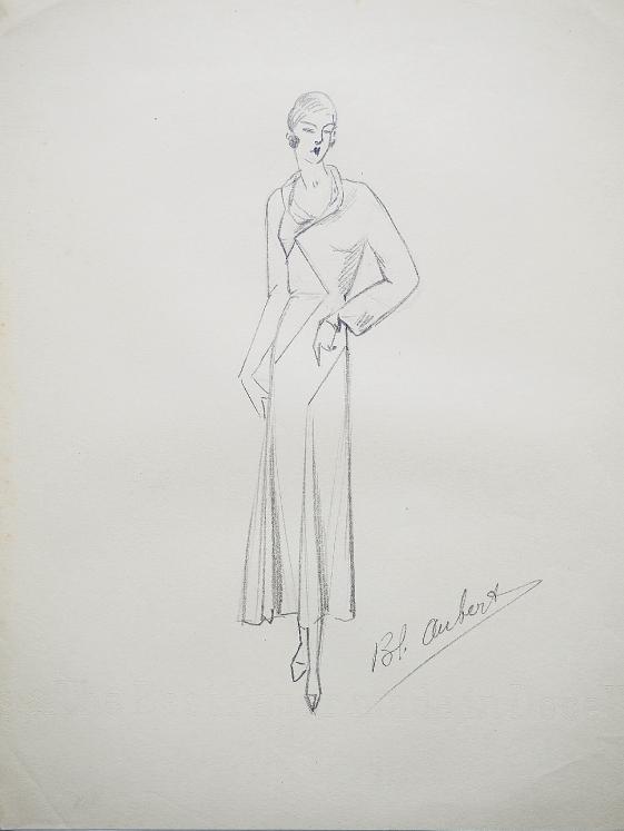 VIONNET Workshop - Original drawing - Pencil - Dress 177