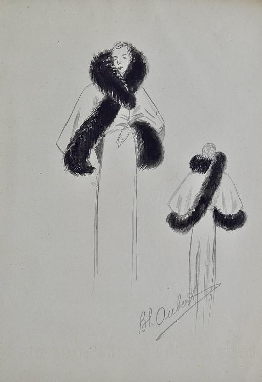 VIONNET Workshop - Original drawing - Pencil - Black fur 539