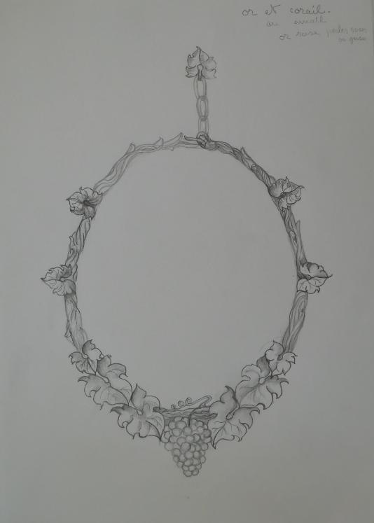 Janine JANET - Original drawing - Pencil - Jewelry project 2
