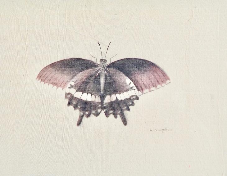 LA ROCHE LAFFITTE - Original painting - Watercolor - Butterfly 1