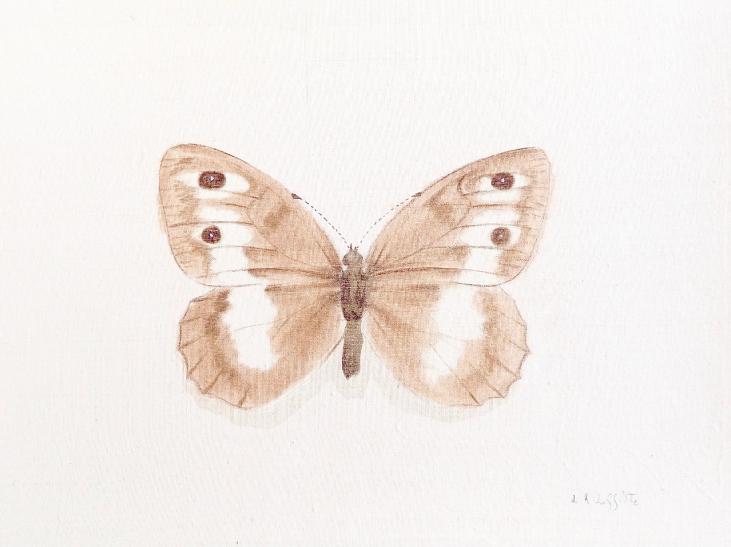 LA ROCHE LAFFITTE - Original painting - Watercolor - Brown Butterfly 5