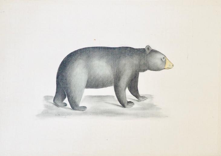 LA ROCHE LAFFITTE - Original painting - Watercolor - Black bear