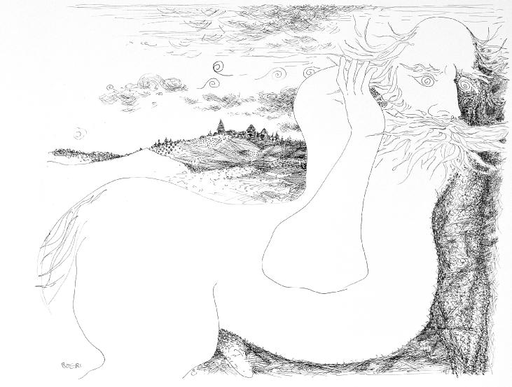 Jacques BOÉRI - Original drawing - Ink - The centaur