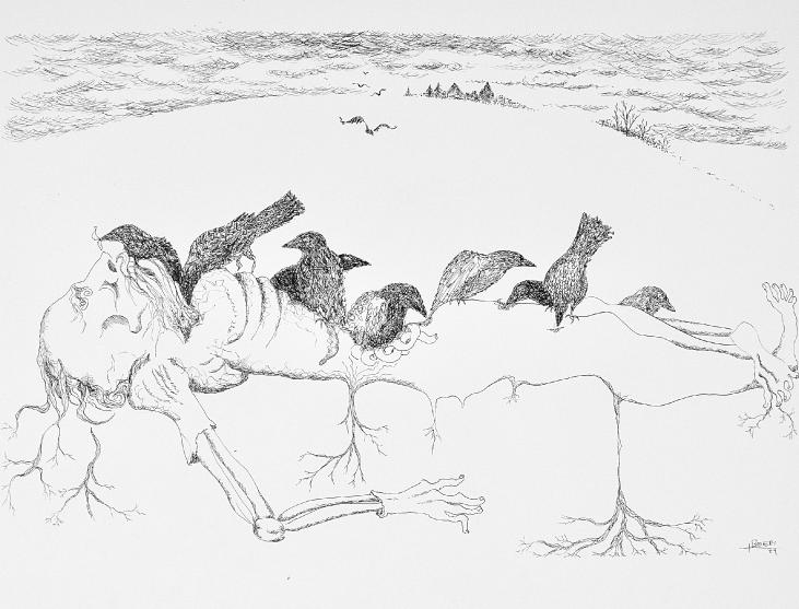 Jacques BOÉRI - Original drawing - Ink - The decomposition