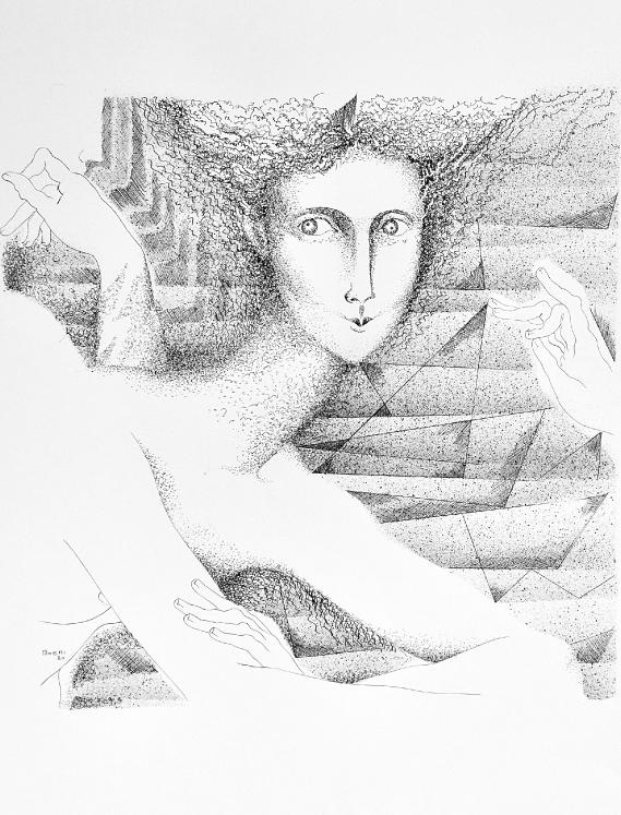 Jacques BOÉRI - Original drawing - Ink - Woman 3