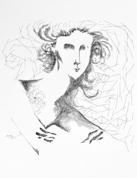 Jacques BOÉRI - Original drawing - Ink - Portrait 2