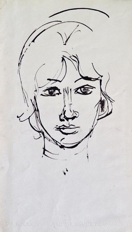 Michel DE ALVIS - Original drawing - Ink - Portrait