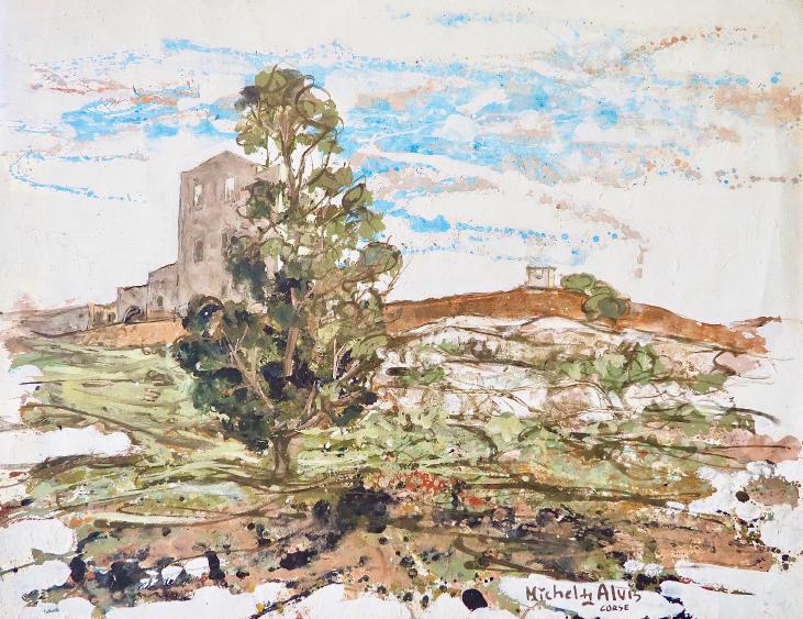 Michel DE ALVIS - Original Painting - Oil - Corsica Landscape 1
