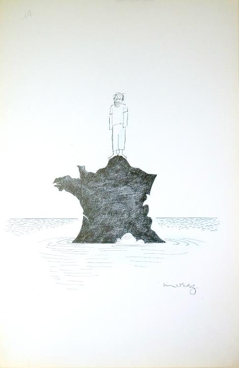 Henri MOREZ - Original Drawing - Ink - French Island