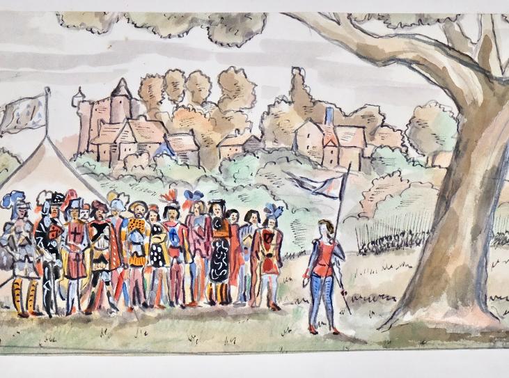Armel DE WISMES - Original Painting - Watercolor - The Crusaders