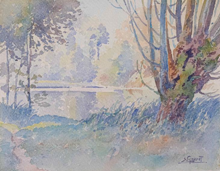 Etienne GAUDET - Original painting - Watercolor - Cisse Valley