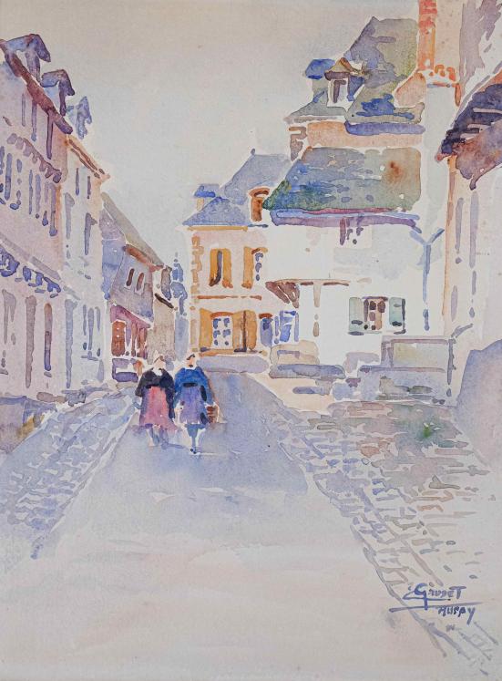 Etienne GAUDET - Original painting - Watercolor - Auray