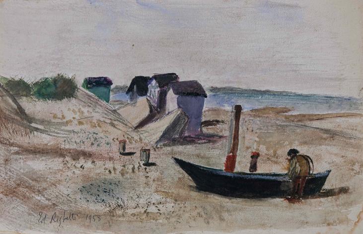Edouard RIGHETTI  - Original painting - Watercolour and Gouache - Seaside