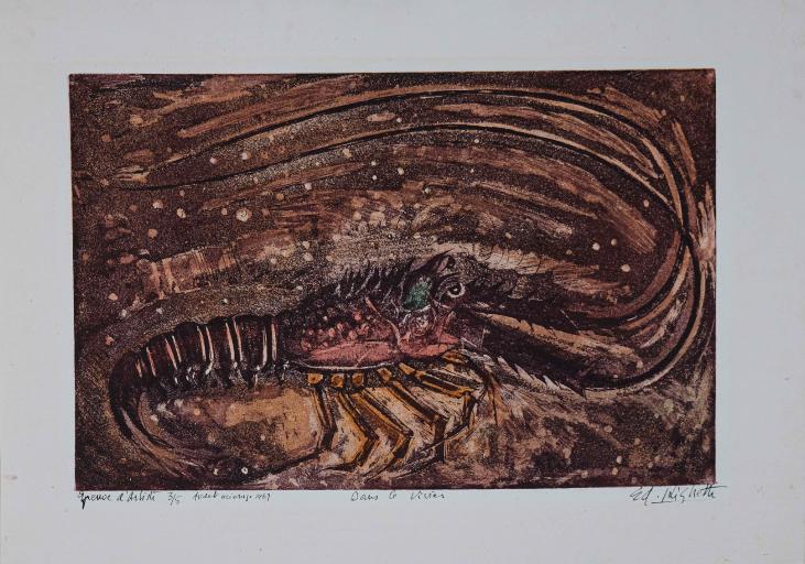 Edouard RIGHETTI - Original Print - Etching - The Lobster