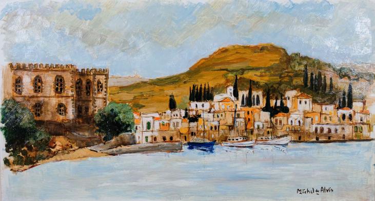 Michel DE ALVIS - Original Painting - Oil - Mediterranean coast