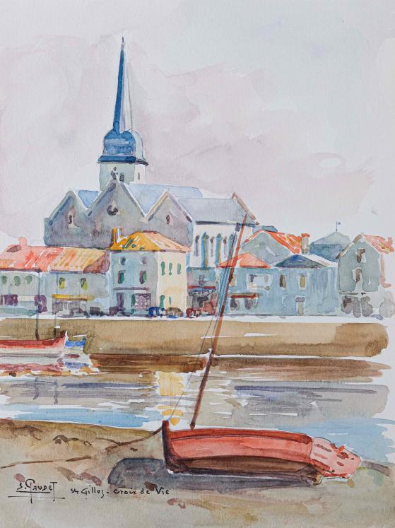 Etienne GAUDET - Original painting - Watercolor - Saint-Gilles-Croix-de-vie 20