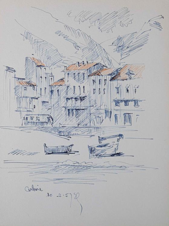 Etienne GAUDET - Original drawing - Ink and Pastel - Cerberus