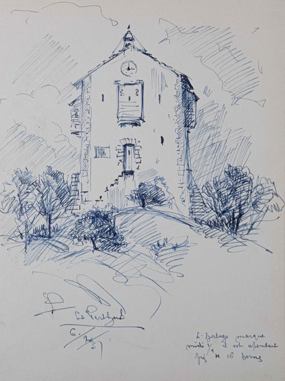 Etienne GAUDET - Original drawing - Ink - The Perthus