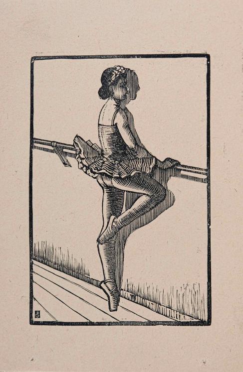 Etienne GAUDET - Print - Engraved wood - Dancer 2