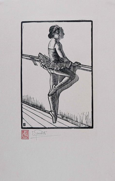 Etienne GAUDET - Original Print - Engraved wood - Dancer 2