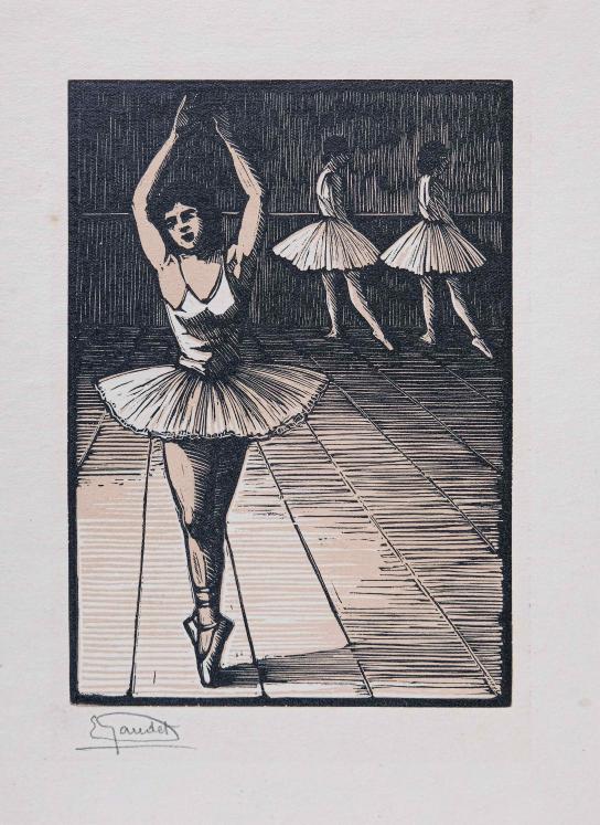 Etienne GAUDET - Original Print - Engraved wood - Dancer 4