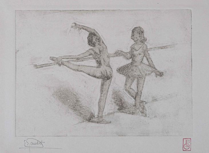 Etienne GAUDET - Original Print - Etching - Dancer 8