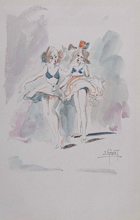 Etienne GAUDET - Print - Lithograph - Dancer 15