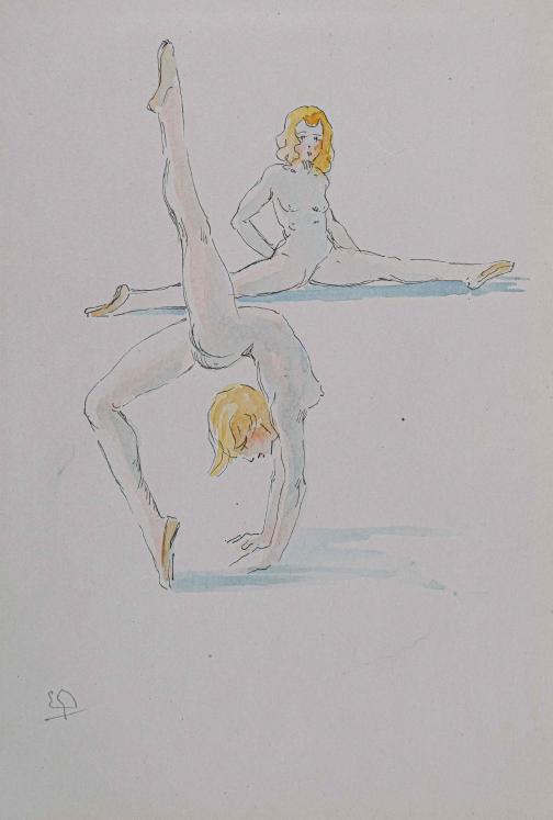 Etienne GAUDET - Original Print - Lithograph - Dancer 16