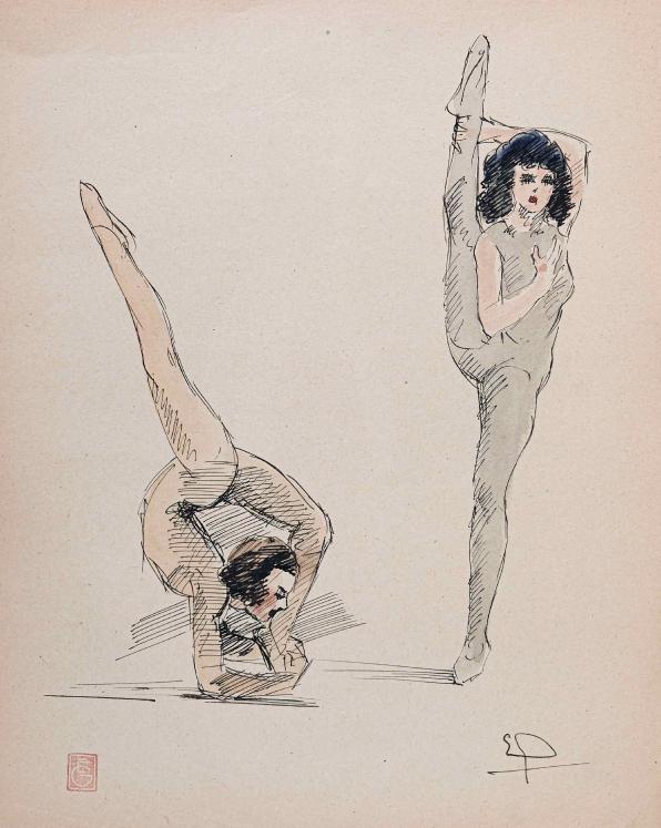 Etienne GAUDET - Original drawing - Ink - Dancer 19