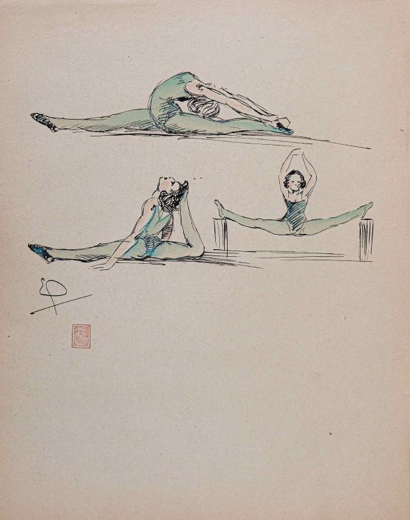 Etienne GAUDET - Original drawing - Ink - Dancer 23
