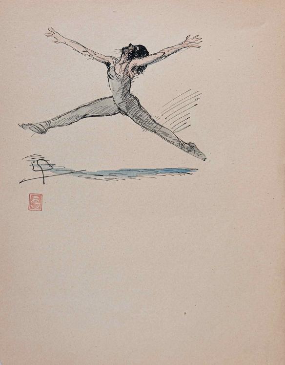 Etienne GAUDET - Original drawing - Ink - Dancer 25