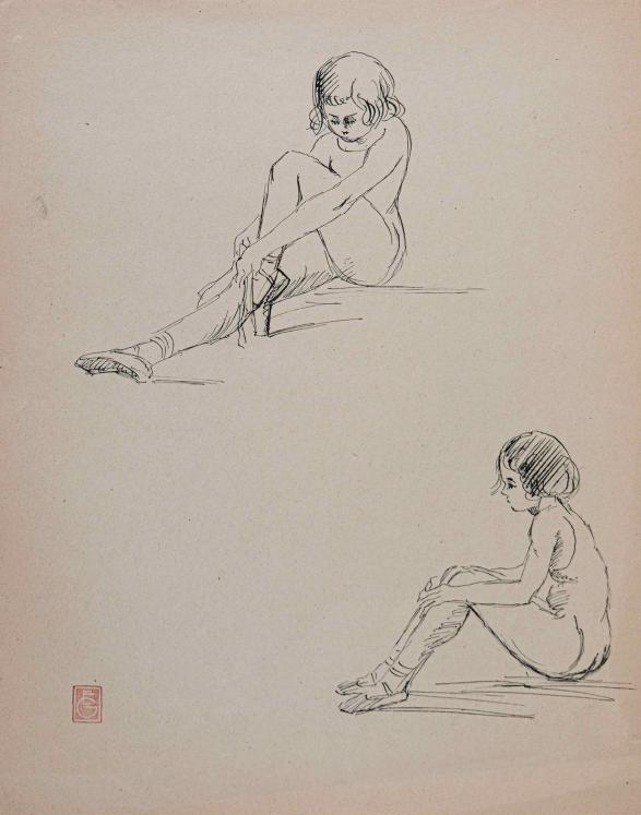 Etienne GAUDET - Original drawing - Ink - Dancer 27