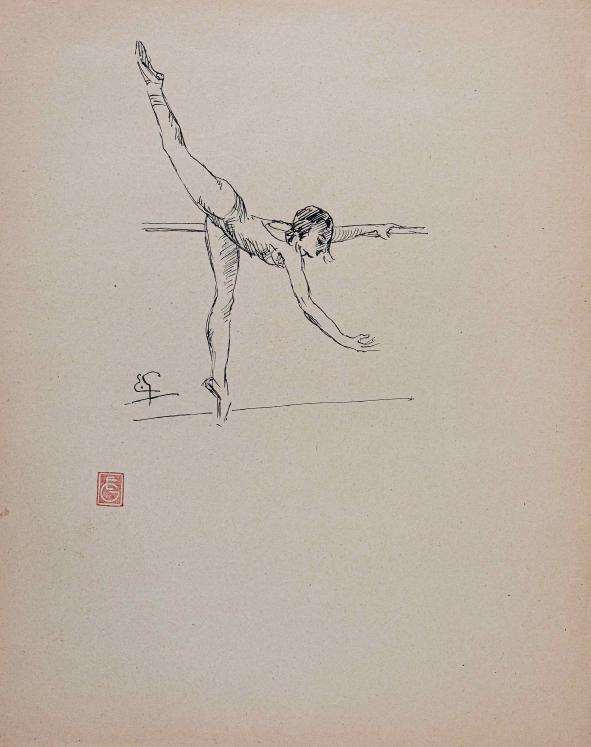 Etienne GAUDET - Original drawing - Ink - Dancer 30