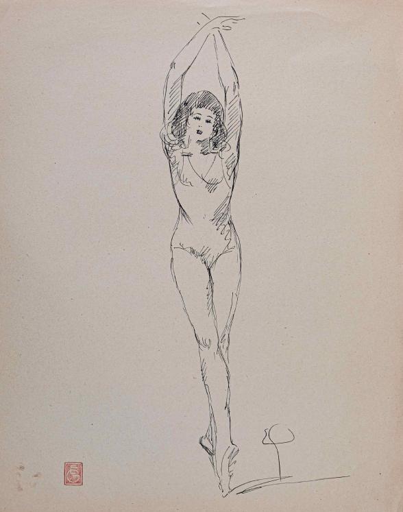 Etienne GAUDET - Original drawing - Ink - Dancer 31