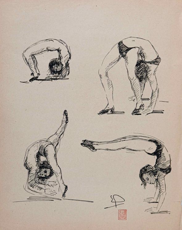 Etienne GAUDET - Original drawing - Ink - Dancer 33
