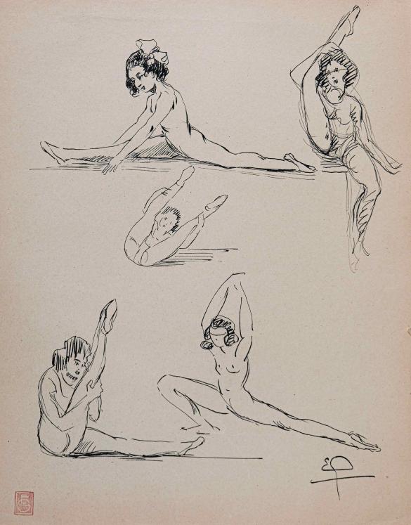 Etienne GAUDET - Original drawing - Ink - Dancer 34