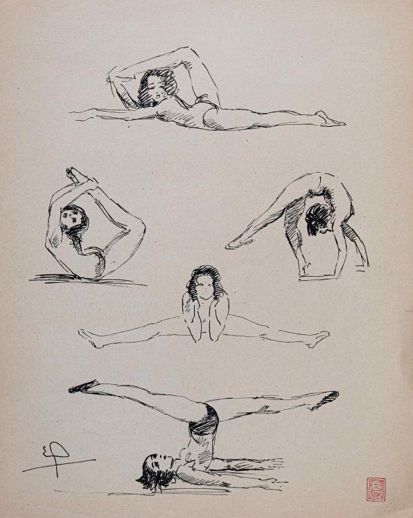 Etienne GAUDET - Original drawing - Ink - Dancer 35