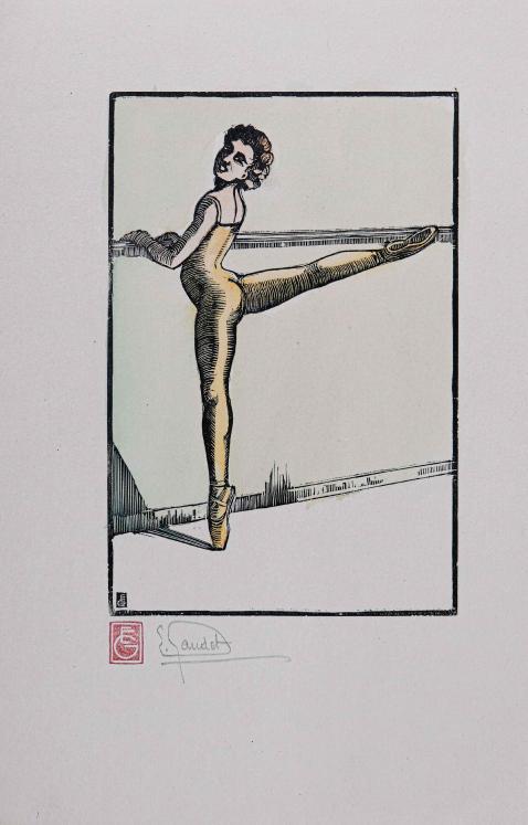 Etienne GAUDET - Original Print - Engraved wood - Dancer 37