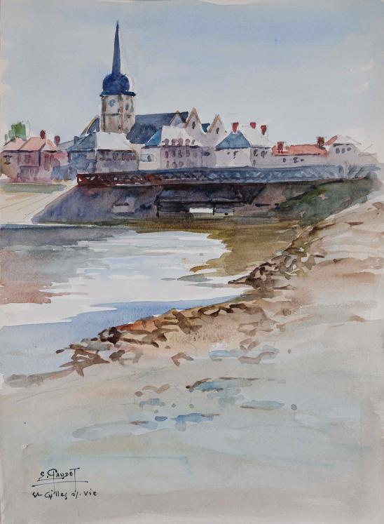 Etienne GAUDET - Original painting - Watercolor - Saint Gilles-Croix-de-vie 12