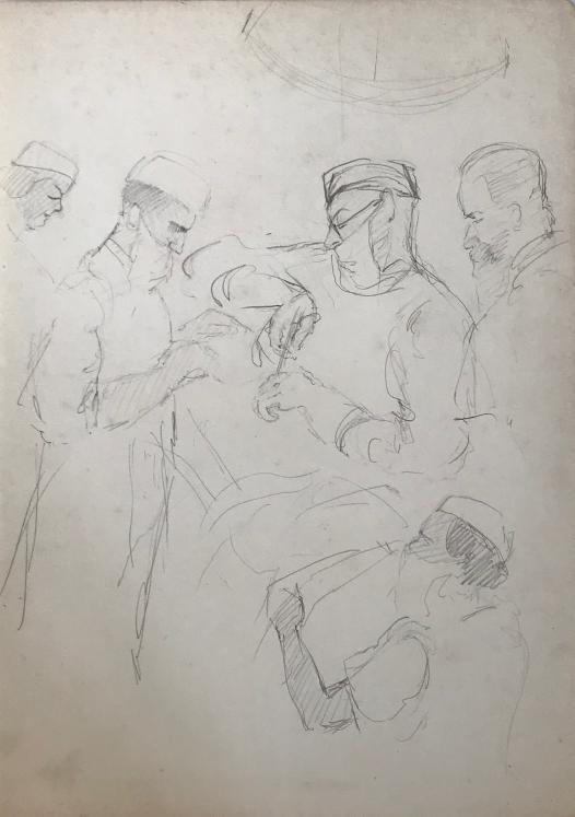 Lancelot NEY - Original drawing - Pencil - Surgeons 3