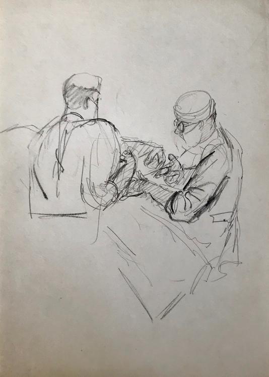 Lancelot NEY - Original drawing - Pencil - Surgeons 8