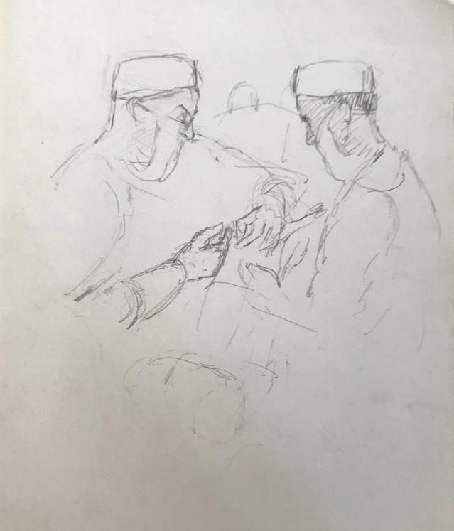 Lancelot NEY - Original drawing - Pencil - Surgeons 9