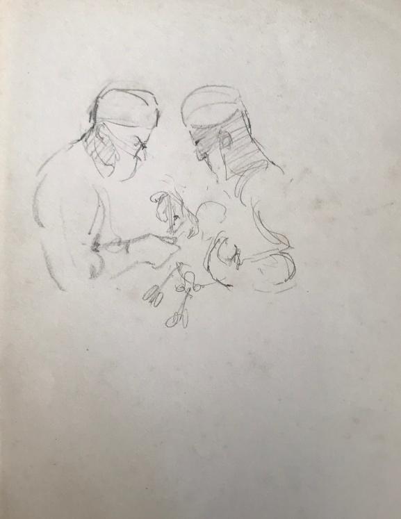 Lancelot NEY - Original drawing - Pencil - Surgeons 11