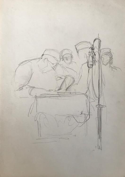 Lancelot NEY - Original drawing - Pencil - Surgeons 12