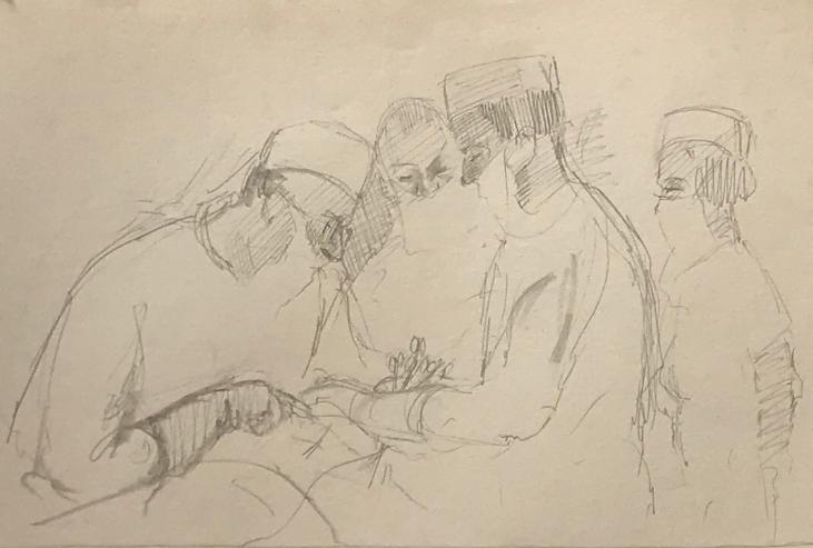 Lancelot NEY - Original drawing - Pencil - Surgeons 20